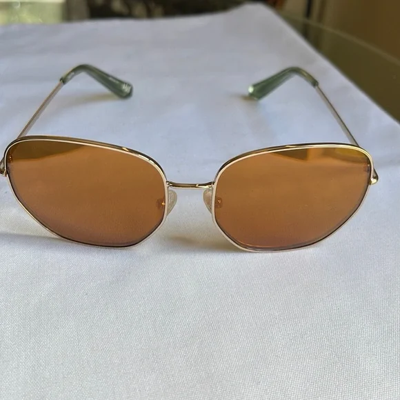 ELIZABETH and JAMES HILL 56 16 140 EJS 1620 Gorgeous hexagon gold frames womens Hex Men Women Metal Glasses Frame Light Hexagon Vintage Gold  main image 2